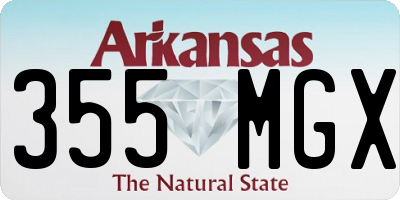AR license plate 355MGX