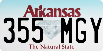 AR license plate 355MGY