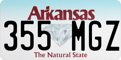 AR license plate 355MGZ