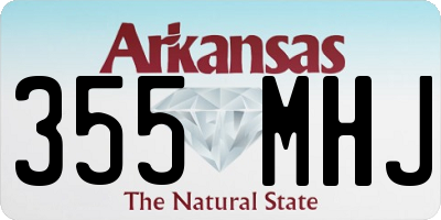 AR license plate 355MHJ