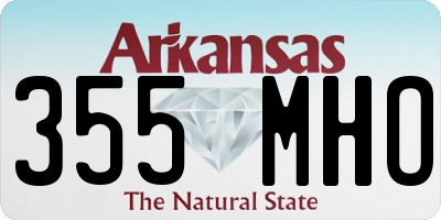 AR license plate 355MHO