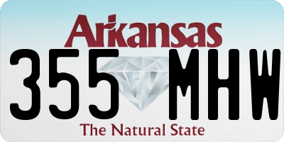 AR license plate 355MHW