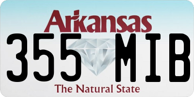 AR license plate 355MIB