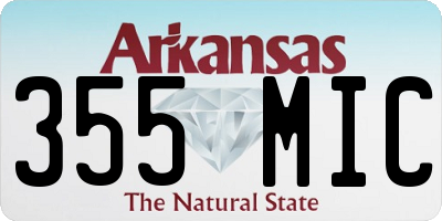 AR license plate 355MIC