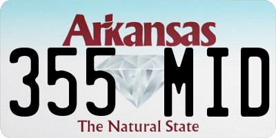 AR license plate 355MID