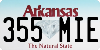 AR license plate 355MIE