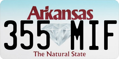 AR license plate 355MIF