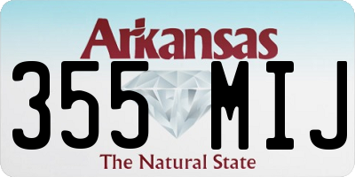 AR license plate 355MIJ