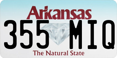 AR license plate 355MIQ