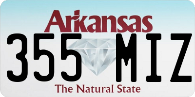 AR license plate 355MIZ