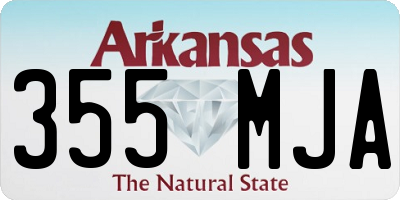 AR license plate 355MJA