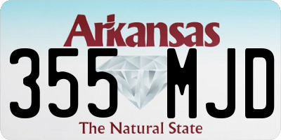 AR license plate 355MJD