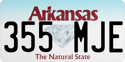 AR license plate 355MJE