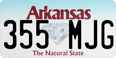 AR license plate 355MJG
