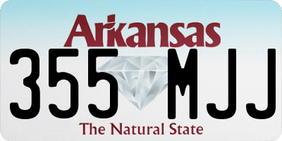 AR license plate 355MJJ