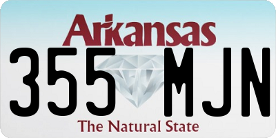 AR license plate 355MJN