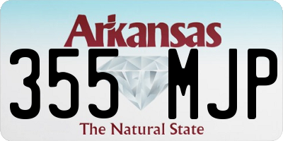 AR license plate 355MJP