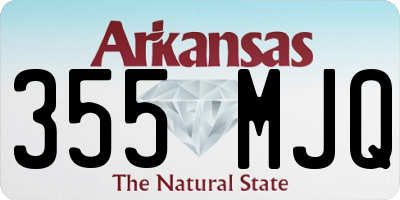 AR license plate 355MJQ