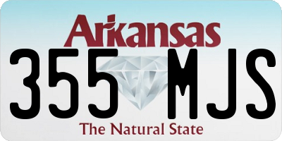 AR license plate 355MJS