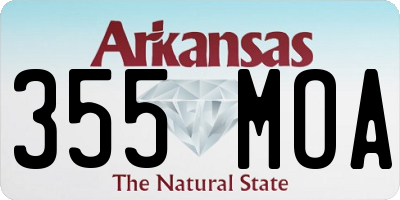 AR license plate 355MOA