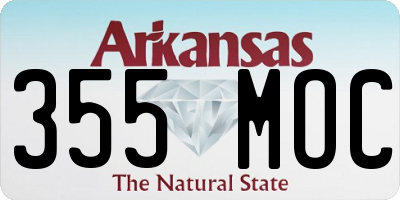 AR license plate 355MOC