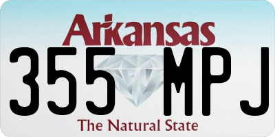 AR license plate 355MPJ