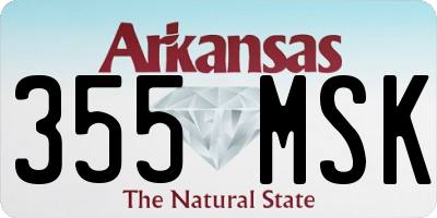 AR license plate 355MSK