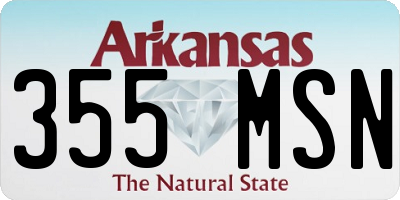 AR license plate 355MSN