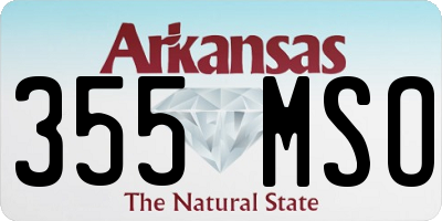 AR license plate 355MSO