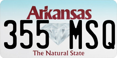 AR license plate 355MSQ