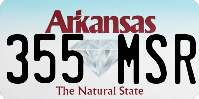 AR license plate 355MSR
