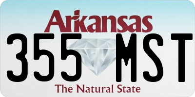 AR license plate 355MST
