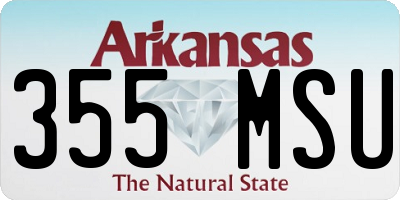 AR license plate 355MSU
