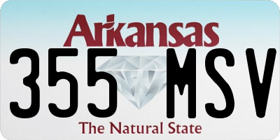 AR license plate 355MSV