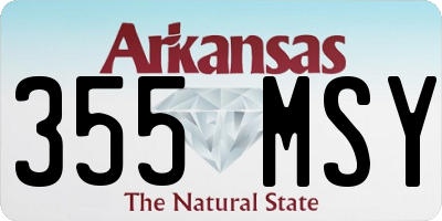 AR license plate 355MSY