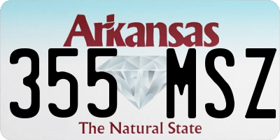 AR license plate 355MSZ