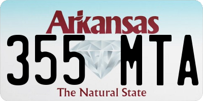 AR license plate 355MTA