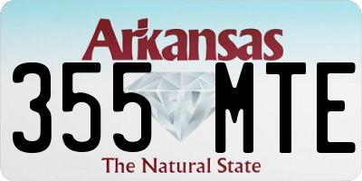 AR license plate 355MTE