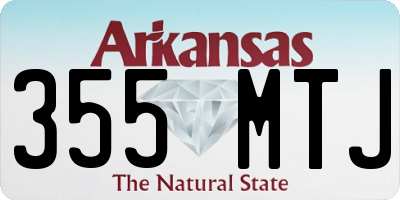 AR license plate 355MTJ