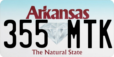 AR license plate 355MTK