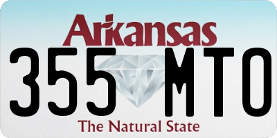 AR license plate 355MTO