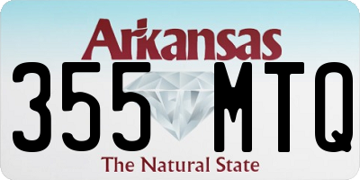 AR license plate 355MTQ
