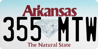 AR license plate 355MTW