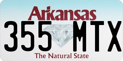 AR license plate 355MTX