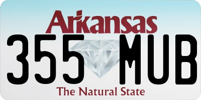 AR license plate 355MUB