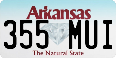 AR license plate 355MUI