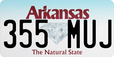 AR license plate 355MUJ