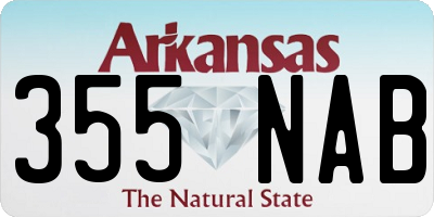 AR license plate 355NAB