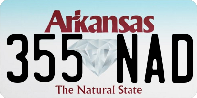 AR license plate 355NAD