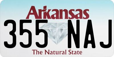 AR license plate 355NAJ